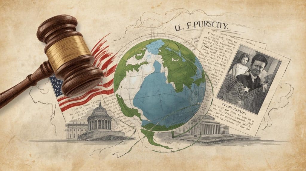 Divorce Immigration Lawyer: Expert Legal Guidance for Complex Cases (U.S. Law) 3 A symbolic illustration of divorce immigration lawyer services, featuring a gavel, U.S. flag, globe, and legal documents representing family, immigration, and divorce law combined.